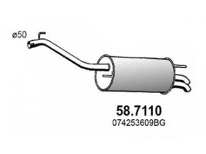 ASSO 58.7110 galinis duslintuvas 
 Išmetimo sistema -> Duslintuvas
074253609AS, 074253609BG, 7D0253609F