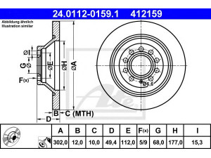 ATE 24.0112-0159.1 stabdžių diskas 
 Dviratė transporto priemonės -> Stabdžių sistema -> Stabdžių diskai / priedai
4F0 615 601 E
