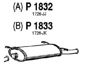 FENNO P1832 galinis duslintuvas 
 Išmetimo sistema -> Duslintuvas
1726-JJ