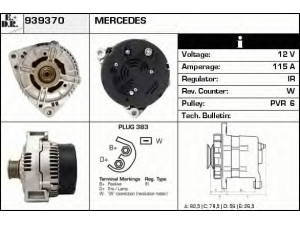 EDR 939370 kintamosios srovės generatorius 
 Elektros įranga -> Kint. sr. generatorius/dalys -> Kintamosios srovės generatorius
00A903025A
