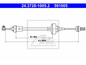 ATE 24.3728-1005.2 sankabos trosas 
 Dviratė transporto priemonės -> Kabeliai ir tachometro velenaai -> Sankabos trosas
77 00 787 470, 77 00 811 013, 77 00 834 725