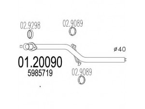 MTS 01.20090 išleidimo kolektorius 
 Išmetimo sistema -> Išmetimo vamzdžiai
5985719