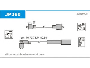 JANMOR JP360 uždegimo laido komplektas 
 Kibirkšties / kaitinamasis uždegimas -> Uždegimo laidai/jungtys
22450-C6425
