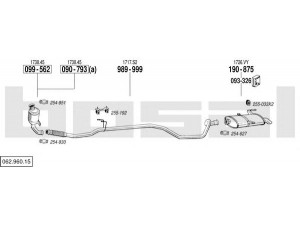 BOSAL 062.960.15 išmetimo sistema 
 Išmetimo sistema -> Išmetimo sistema, visa