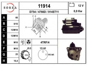 EAI 11914 starteris 
 Elektros įranga -> Starterio sistema -> Starteris
7700115294