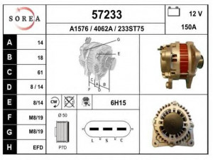 EAI 57233 kintamosios srovės generatorius
A3TJ2481, 23100JD71A, 23100JG71A
