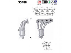AS 33788 katalizatoriaus keitiklis 
 Išmetimo sistema -> Katalizatoriaus keitiklis
036253020QX, 036253020QX, 036253020QX