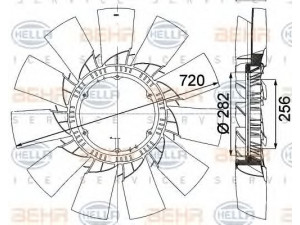 HELLA 8MV 376 757-491 ventiliatoriaus ratas, variklio aušinimas 
 Aušinimo sistema -> Radiatoriaus ventiliatorius
164 4886