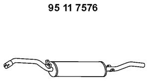 EBERSPÄCHER 95 11 7576 galinis duslintuvas 
 Išmetimo sistema -> Duslintuvas
165.253.609 AE, 165.253.609 BJ