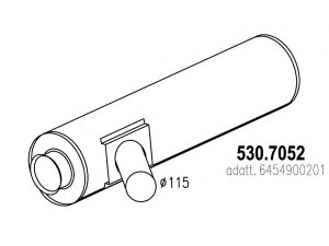 ASSO 530.7052 vidurinis / galinis duslintuvas
6454900201