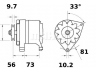 MAHLE ORIGINAL MG 244 kintamosios srovės generatorius 
 Elektros įranga -> Kint. sr. generatorius/dalys -> Kintamosios srovės generatorius
46231682, 46231688, 46231760, 5955504