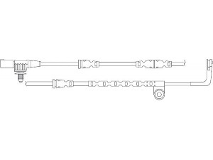 KAWE WS0277A įspėjimo kontaktas, stabdžių trinkelių susidėvėjimas 
 Stabdžių sistema -> Susidėvėjimo indikatorius, stabdžių trinkelės
SEM500070