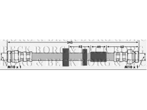 BORG & BECK BBH6642 stabdžių žarnelė 
 Stabdžių sistema -> Stabdžių žarnelės
7632114, 7670215, 7 670 215, 7670215