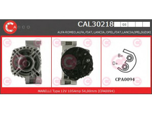 CASCO CAL30218GS kintamosios srovės generatorius 
 Elektros įranga -> Kint. sr. generatorius/dalys -> Kintamosios srovės generatorius
13256929, 6204281