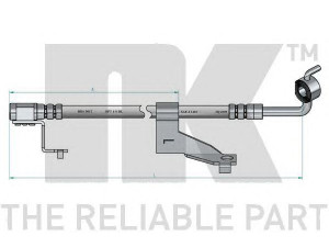 NK 852583 stabdžių žarnelė 
 Stabdžių sistema -> Stabdžių žarnelės
1041774, 1075806, 97AG2078CA