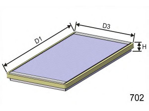 MISFAT HB103 filtras, salono oras 
 Techninės priežiūros dalys -> Techninės priežiūros intervalai
7700845811, 7701205278