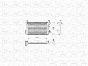 MAGNETI MARELLI 350213784000 radiatorius, variklio aušinimas 
 Aušinimo sistema -> Radiatorius/alyvos aušintuvas -> Radiatorius/dalys
1001856, 7304940, 96FB8005CC