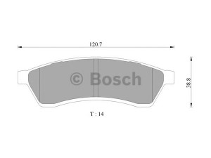 BOSCH 0 986 AB9 397 stabdžių trinkelių rinkinys, diskinis stabdys