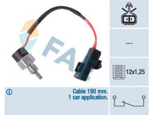 FAE 41249 jungiklis, atbulinės eigos žibintas 
 Elektros įranga -> Šviesų jungikliai/relės/valdymas -> Šviesų jungiklis/svirtis
MD-738316, MR-528025