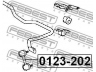 FEBEST 0123-202 šarnyro stabilizatorius 
 Ašies montavimas/vairavimo mechanizmas/ratai -> Stabilizatorius/fiksatoriai -> Pasukimo trauklė
4056A021, 48820-20010