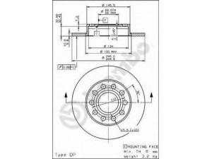 BRECO BV 7630 stabdžių diskas 
 Stabdžių sistema -> Diskinis stabdys -> Stabdžių diskas
8E0615601B, 8E0615601P