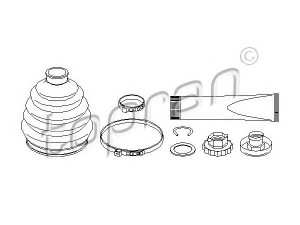 TOPRAN 109 410 gofruotoji membrana, kardaninis velenas 
 Ratų pavara -> Gofruotoji membrana
6Q0 498 203, 6Q0 498 203, 6Q0 498 203
