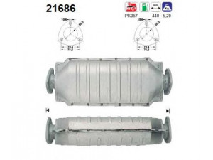 AS 21686 katalizatoriaus keitiklis 
 Išmetimo sistema -> Katalizatoriaus keitiklis
5854211, 855010, 855021, 855044