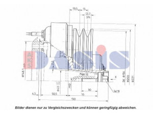 AKS DASIS 851138N magnetinė sankaba, oro kondicionieriaus kompresorius