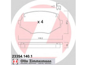 ZIMMERMANN 23354.140.1 stabdžių trinkelių rinkinys, diskinis stabdys 
 Techninės priežiūros dalys -> Papildomas remontas
N0Y33323Z, NAY533232, NAY53323Z