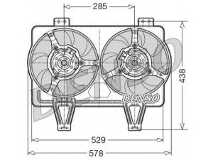 NPS DER01016 ventiliatorius, radiatoriaus 
 Aušinimo sistema -> Oro aušinimas
60584369, 60658478, 60692424