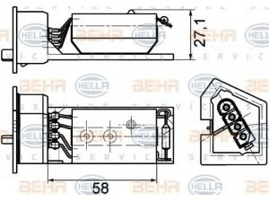 HELLA 9XX 351 029-131 varža, vidaus pūtiklis 
 Šildymas / vėdinimas -> Orpūtė/dalys
1 393 211, 64 11 1 393 211, 64 11 8 391 749