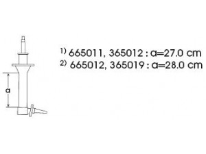 KYB 365019 amortizatorius 
 Pakaba -> Amortizatorius
857234960A, 5430201S27, 5430221025