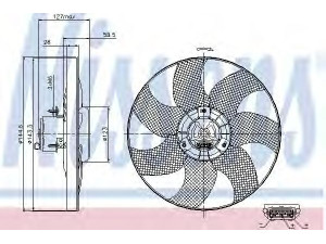 NISSENS 85542 ventiliatorius, radiatoriaus 
 Aušinimo sistema -> Radiatoriaus ventiliatorius
6N0.959.455 D, 6N0.959.455 D, 6N0.959.455 D