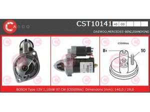 CASCO CST10141GS starteris 
 Elektros įranga -> Starterio sistema -> Starteris
0051513401, 0051515301, 100911023G