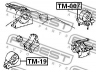 FEBEST TM-007 variklio montavimas 
 Variklis -> Variklio montavimas -> Variklio montavimo rėmas
12371-64210