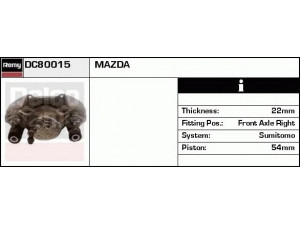 DELCO REMY DC80015 stabdžių apkaba 
 Dviratė transporto priemonės -> Stabdžių sistema -> Stabdžių apkaba / priedai
B5ZF-33-98Z, BR74-33-61X, BR74-33-98Z