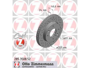 ZIMMERMANN 285.3508.52 stabdžių diskas 
 Dviratė transporto priemonės -> Stabdžių sistema -> Stabdžių diskai / priedai
51712-2D300, 51712-2D310, 51712-2D370