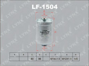 LYNXauto LF-1504 kuro filtras 
 Techninės priežiūros dalys -> Papildomas remontas
5020405, 5020406, 6103279, 6688744