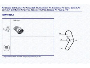 MAGNETI MARELLI 341310351101 paskirstymo diržo komplektas 
 Techninės priežiūros dalys -> Papildomas remontas