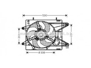 PRASCO FT7510 ventiliatorius, radiatoriaus 
 Aušinimo sistema -> Oro aušinimas
46430980, 46539871, 46550400, 7787852