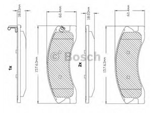 BOSCH F 03B 150 322 stabdžių trinkelių rinkinys, diskinis stabdys 
 Techninės priežiūros dalys -> Papildomas remontas
05093 183AA, 05093 260AA, 5093 183AA