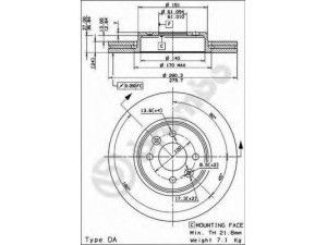 BREMBO 09.8137.21 stabdžių diskas 
 Stabdžių sistema -> Diskinis stabdys -> Stabdžių diskas
7701205230, 7701205842, 7701206118