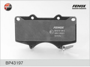 FENOX BP43197 stabdžių trinkelių rinkinys, diskinis stabdys 
 Techninės priežiūros dalys -> Papildomas remontas
044650K090, 04465YZZDB, 446535290