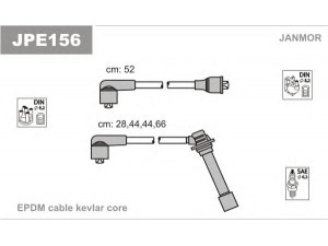 JANMOR JPE156 uždegimo laido komplektas 
 Kibirkšties / kaitinamasis uždegimas -> Uždegimo laidai/jungtys
8 BG9-18-140, 8 BG9-18-140A, 8 BGL-18-140