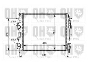 QUINTON HAZELL QER2297 radiatorius, variklio aušinimas 
 Aušinimo sistema -> Radiatorius/alyvos aušintuvas -> Radiatorius/dalys
82 00 072 712, 82 00 240 818