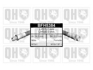 QUINTON HAZELL BFH5384 stabdžių žarnelė 
 Stabdžių sistema -> Stabdžių žarnelės
4806.97