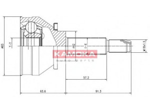 KAMOKA 6640 jungčių komplektas, kardaninis velenas 
 Ratų pavara -> Sujungimai/komplektas