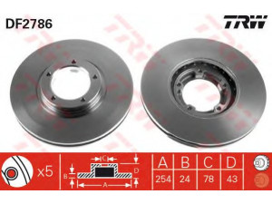TRW DF2786 stabdžių diskas 
 Stabdžių sistema -> Diskinis stabdys -> Stabdžių diskas
5029815, 5209815, 95VX1125AA, EBT246
