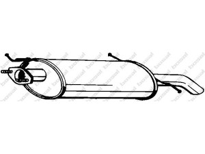 BOSAL 171-315 galinis duslintuvas 
 Išmetimo sistema -> Duslintuvas
RF96-40-100