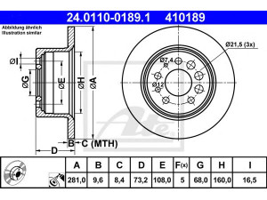 ATE 24.0110-0189.1 stabdžių diskas 
 Dviratė transporto priemonės -> Stabdžių sistema -> Stabdžių diskai / priedai
1205782, 270736